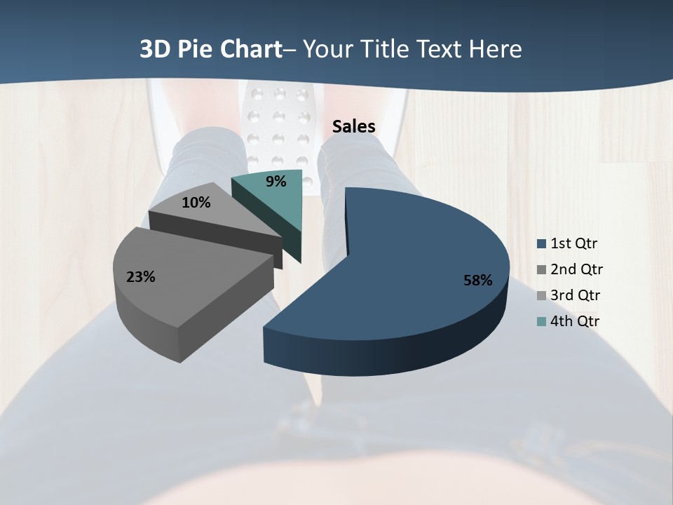 A Woman Standing On A Scale With Her Feet On The Scale PowerPoint Template