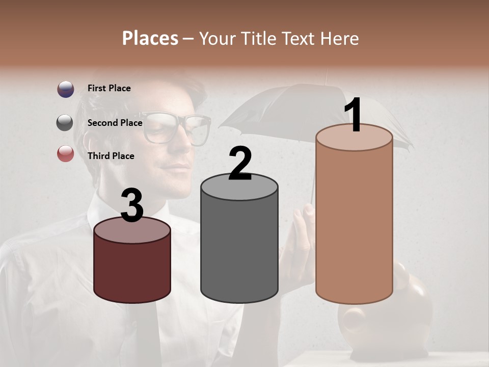 Businessman Box Earn PowerPoint Template