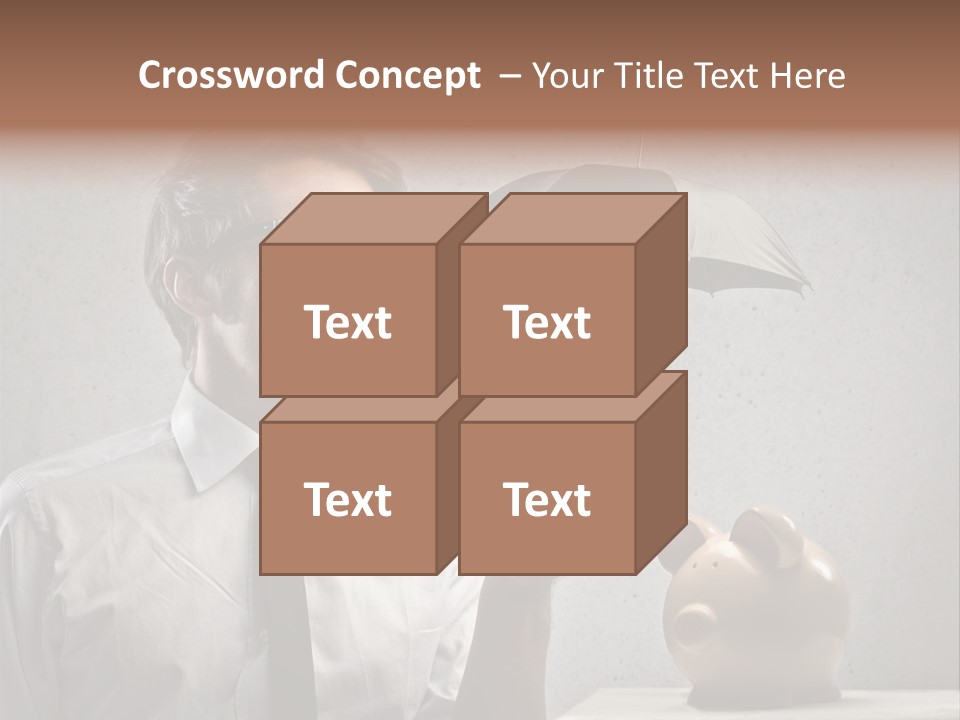 Businessman Box Earn PowerPoint Template