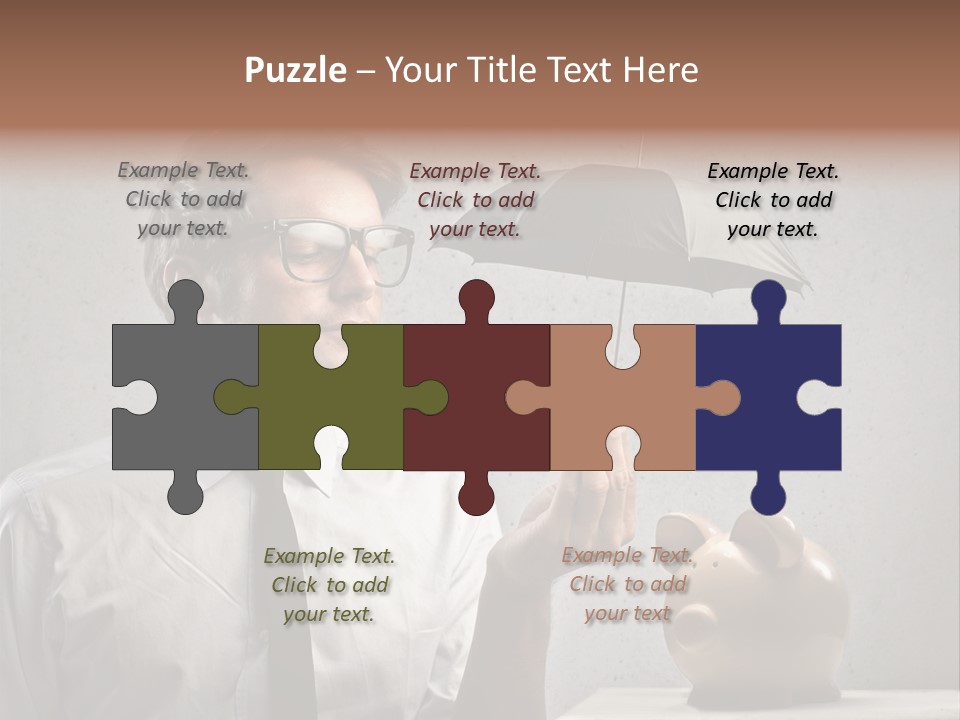 Businessman Box Earn PowerPoint Template