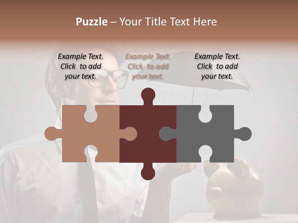 Businessman Box Earn PowerPoint Template