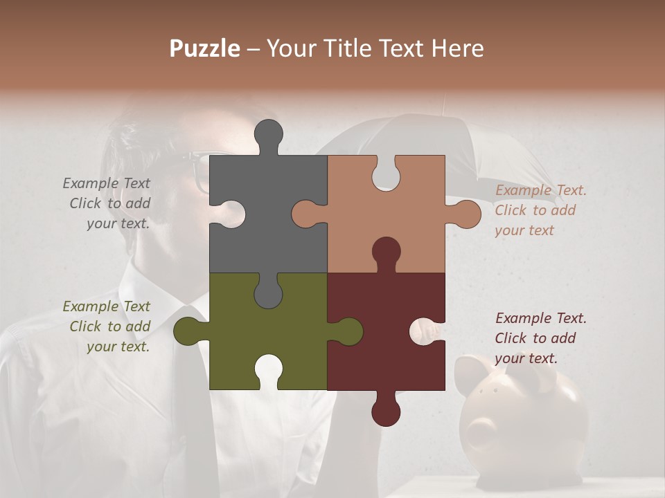 Businessman Box Earn PowerPoint Template