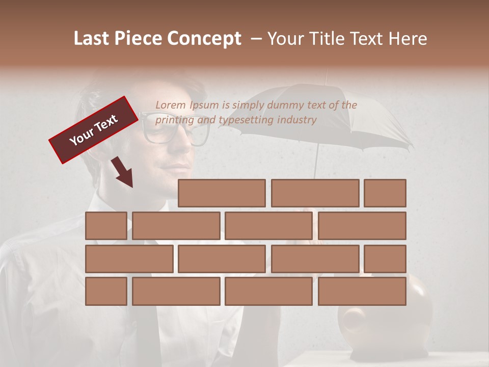 Businessman Box Earn PowerPoint Template