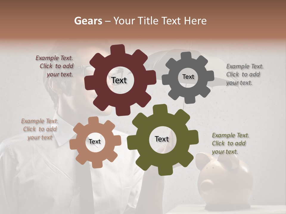 Businessman Box Earn PowerPoint Template