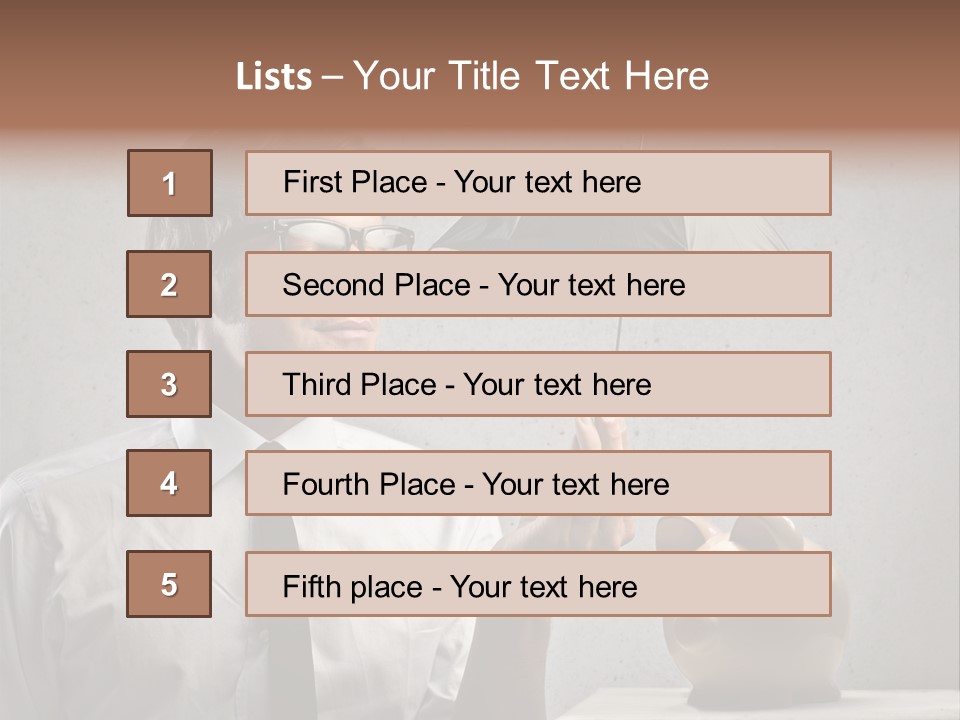 Businessman Box Earn PowerPoint Template