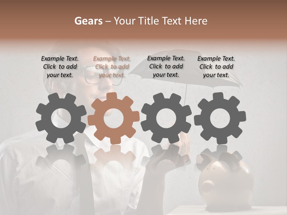 Businessman Box Earn PowerPoint Template