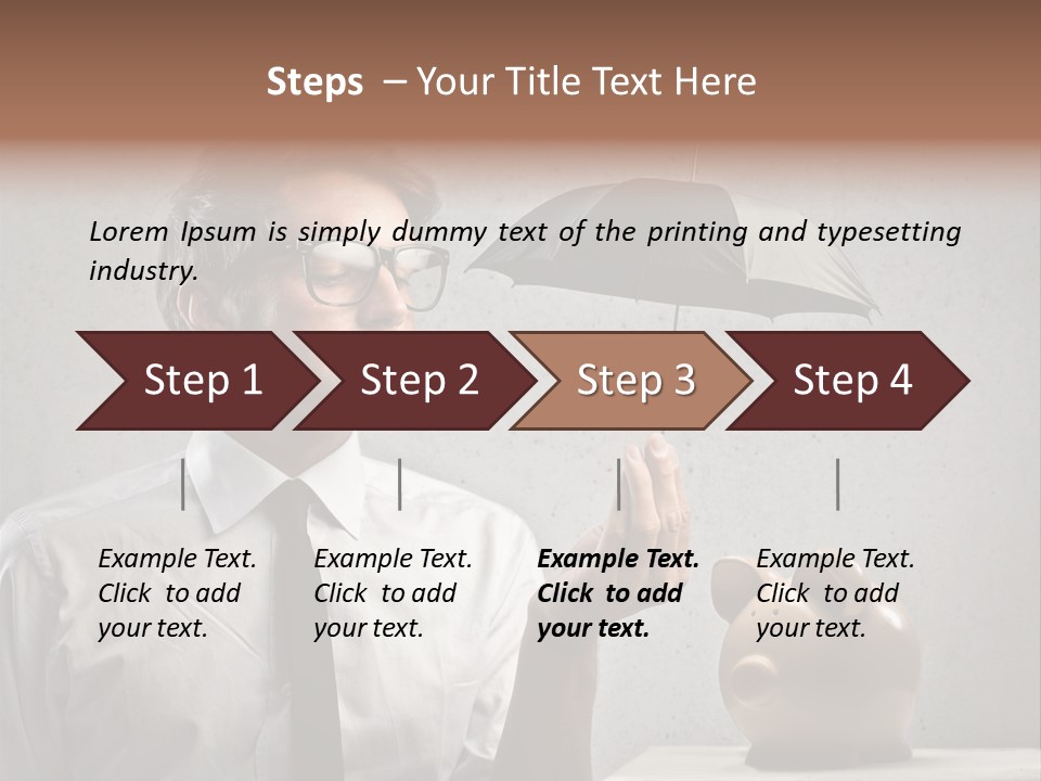 Businessman Box Earn PowerPoint Template