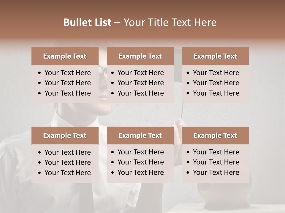 Businessman Box Earn PowerPoint Template