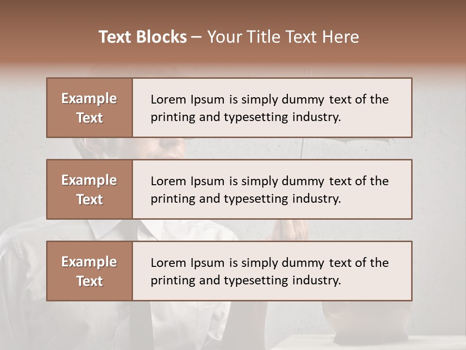 Businessman Box Earn PowerPoint Template