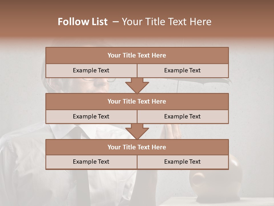 Businessman Box Earn PowerPoint Template