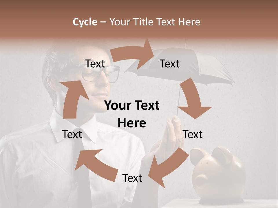 Businessman Box Earn PowerPoint Template