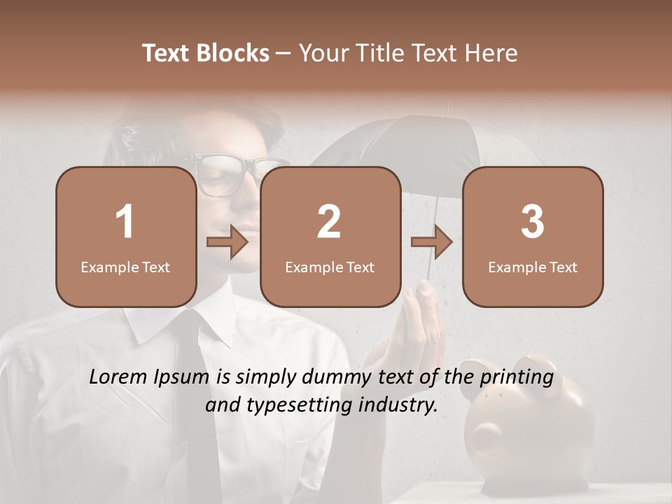 Businessman Box Earn PowerPoint Template