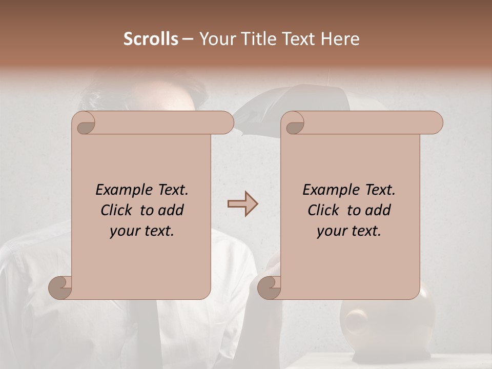 Businessman Box Earn PowerPoint Template
