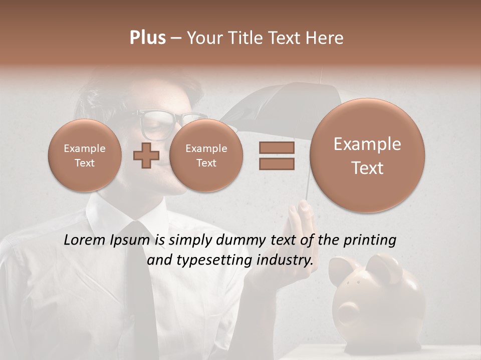 Businessman Box Earn PowerPoint Template