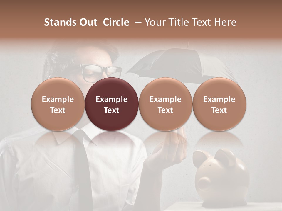 Businessman Box Earn PowerPoint Template