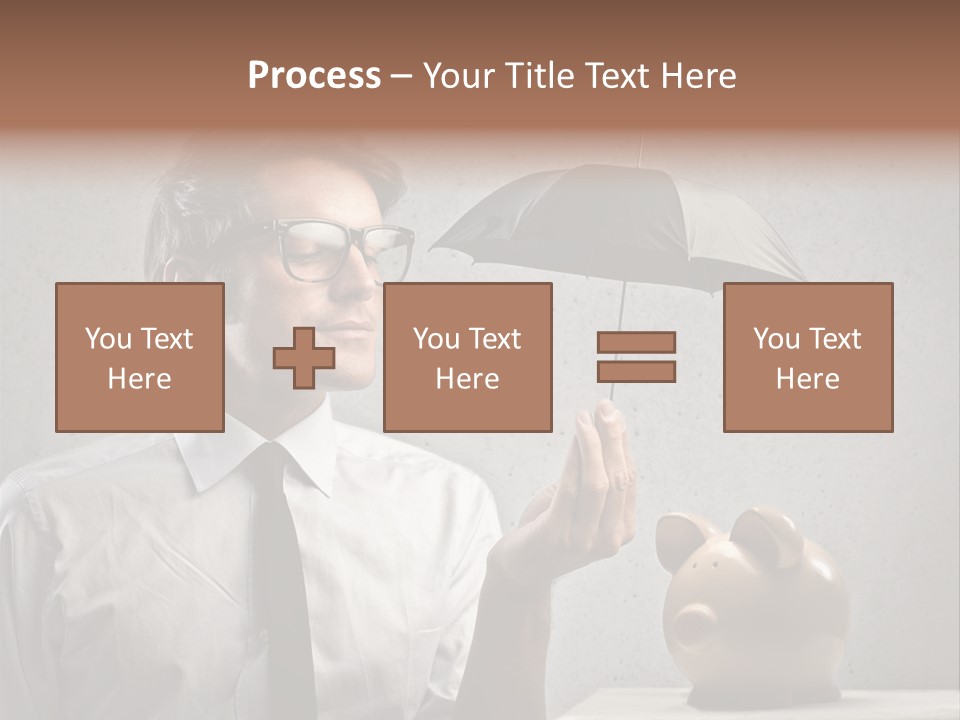 Businessman Box Earn PowerPoint Template