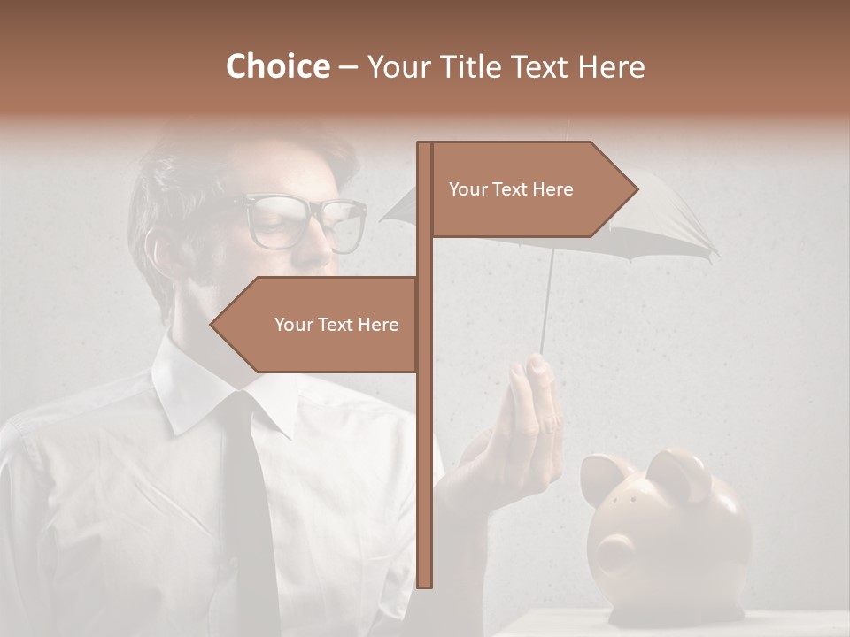 Businessman Box Earn PowerPoint Template