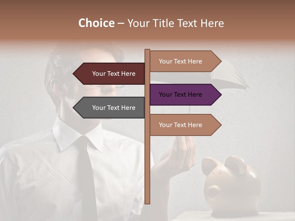 Businessman Box Earn PowerPoint Template