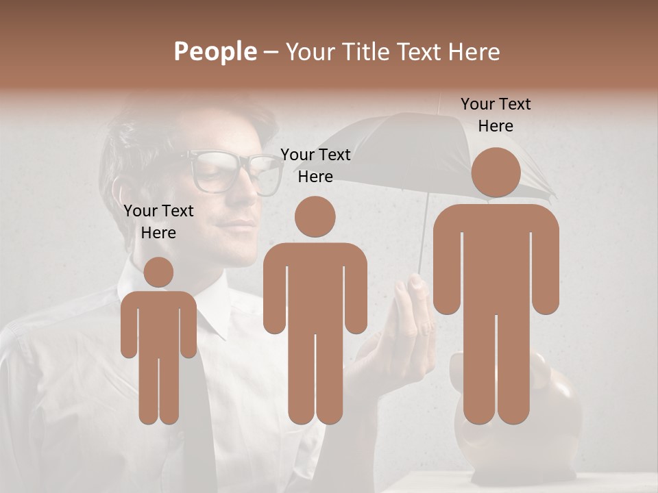 Businessman Box Earn PowerPoint Template