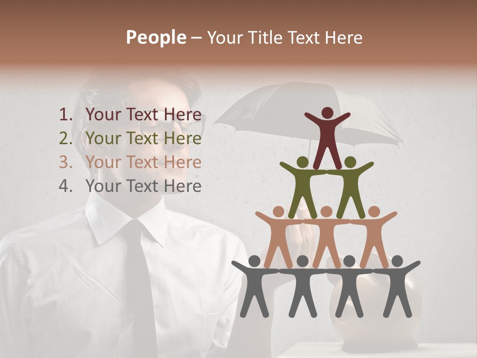 Businessman Box Earn PowerPoint Template