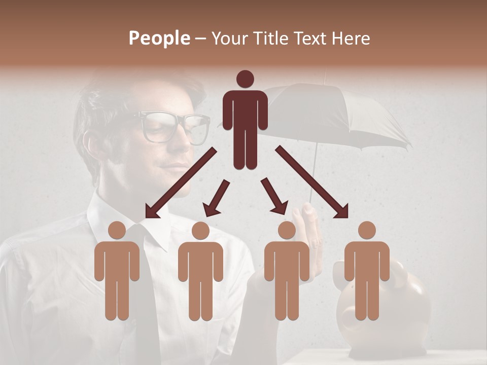 Businessman Box Earn PowerPoint Template