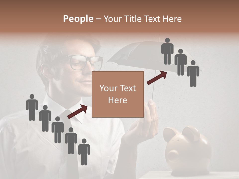 Businessman Box Earn PowerPoint Template