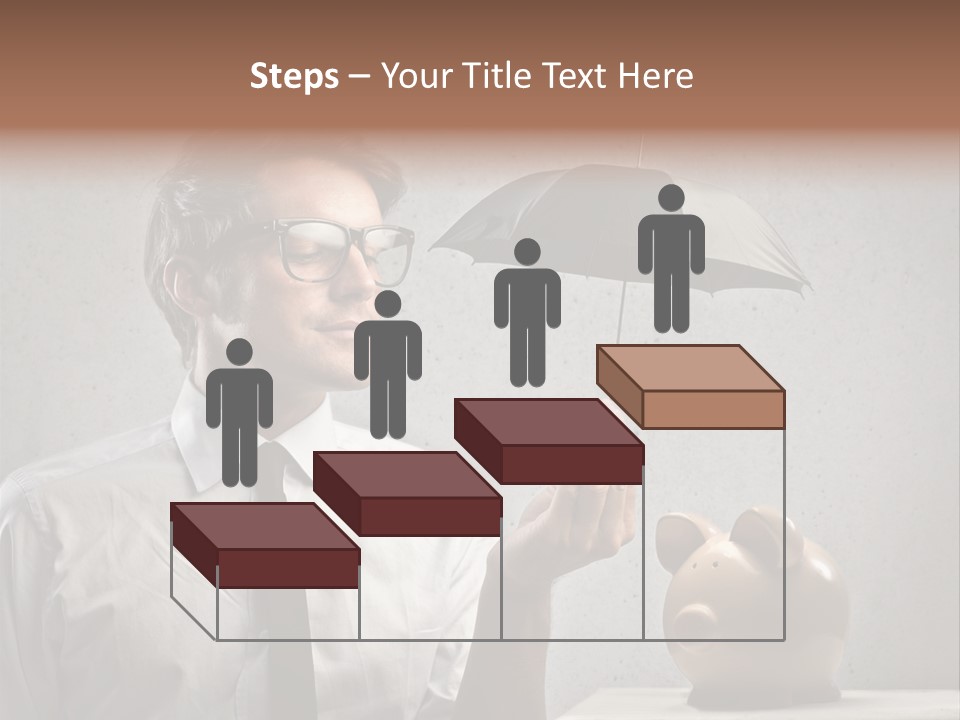 Businessman Box Earn PowerPoint Template