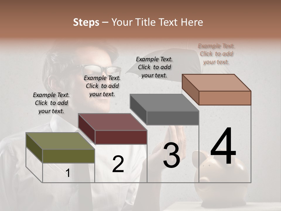 Businessman Box Earn PowerPoint Template