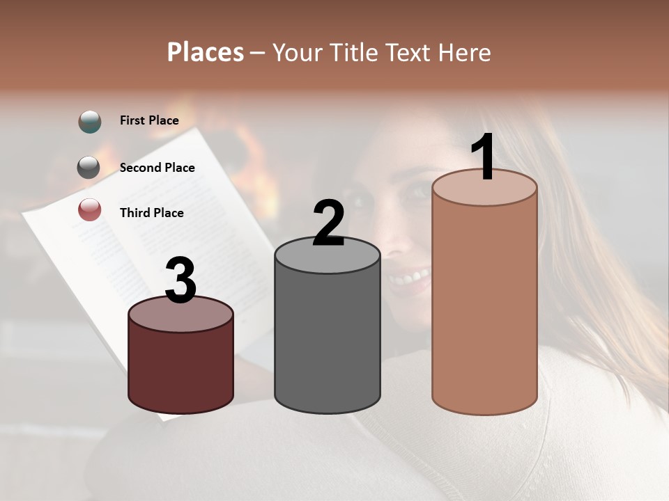 Brunette Cheerful Quiet PowerPoint Template