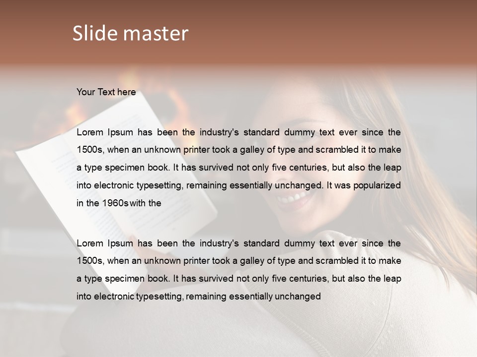 Brunette Cheerful Quiet PowerPoint Template