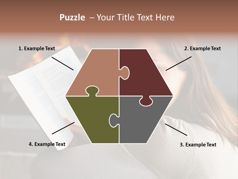 Brunette Cheerful Quiet PowerPoint Template