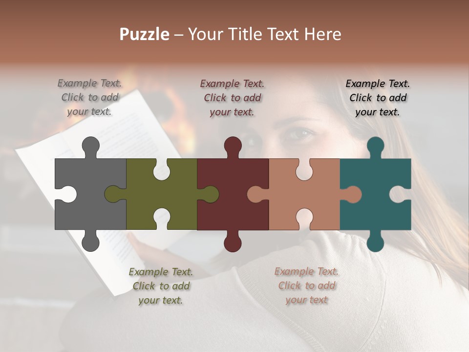 Brunette Cheerful Quiet PowerPoint Template