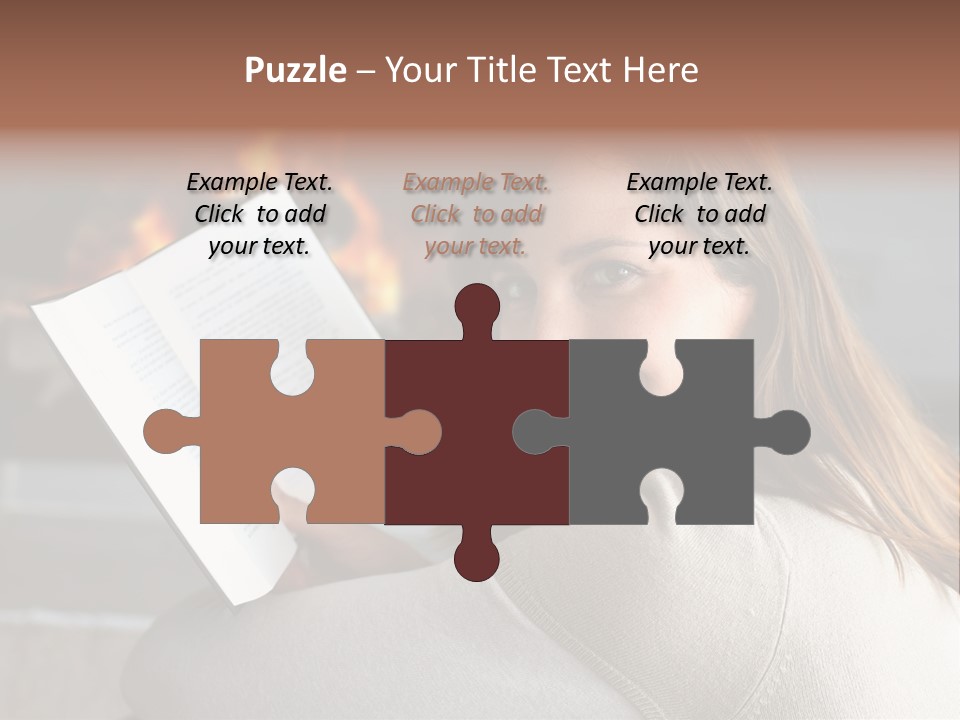 Brunette Cheerful Quiet PowerPoint Template