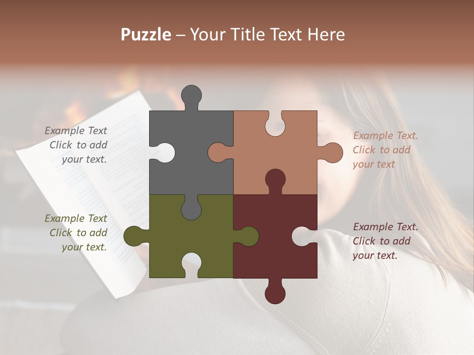 Brunette Cheerful Quiet PowerPoint Template