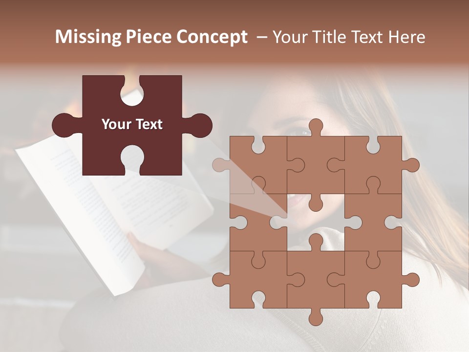 Brunette Cheerful Quiet PowerPoint Template