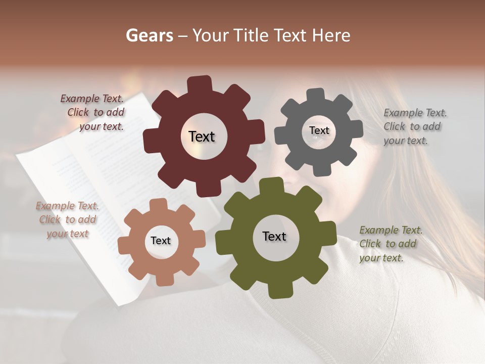 Brunette Cheerful Quiet PowerPoint Template