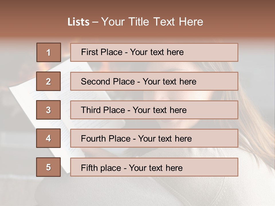 Brunette Cheerful Quiet PowerPoint Template