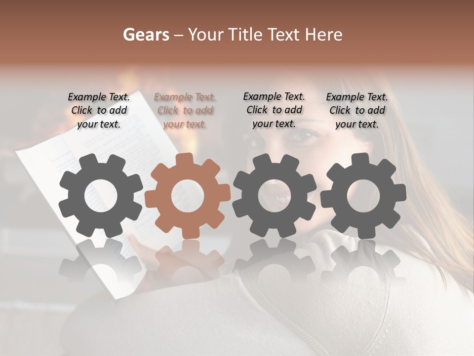 Brunette Cheerful Quiet PowerPoint Template