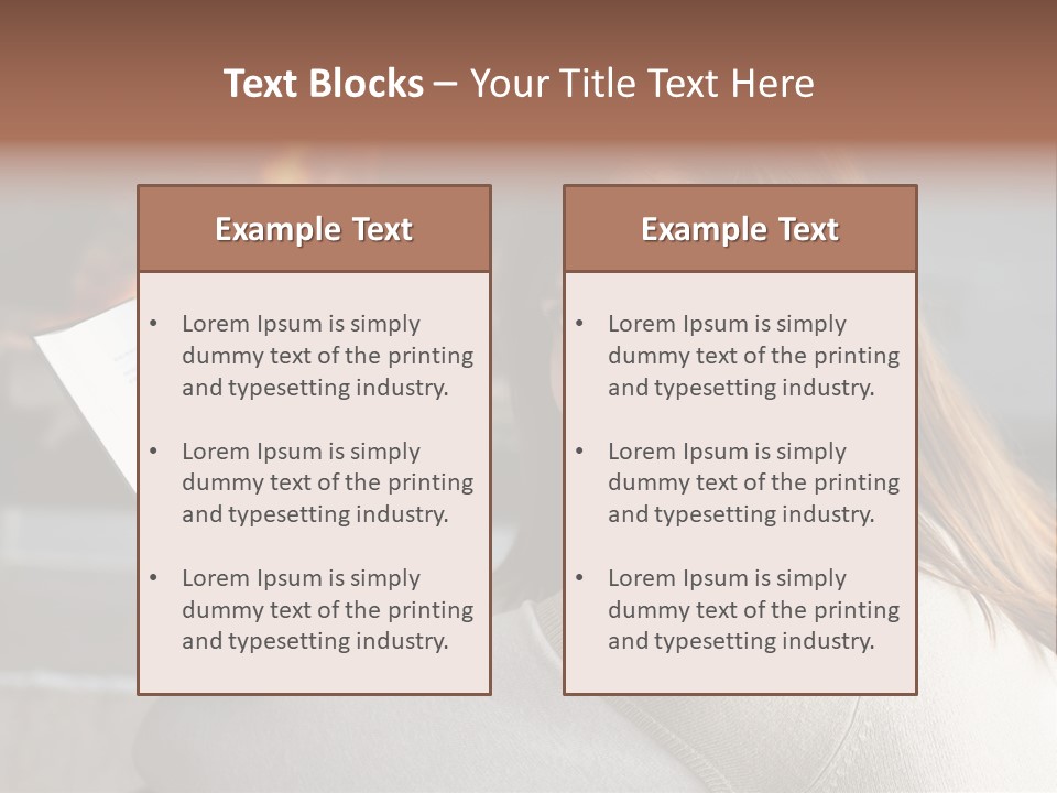 Brunette Cheerful Quiet PowerPoint Template