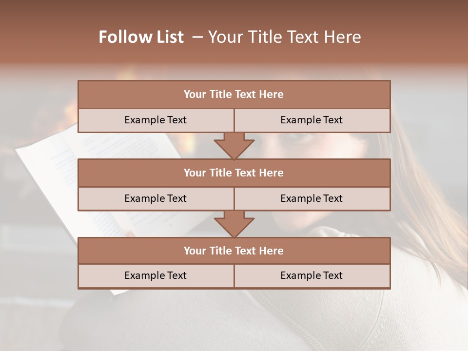 Brunette Cheerful Quiet PowerPoint Template