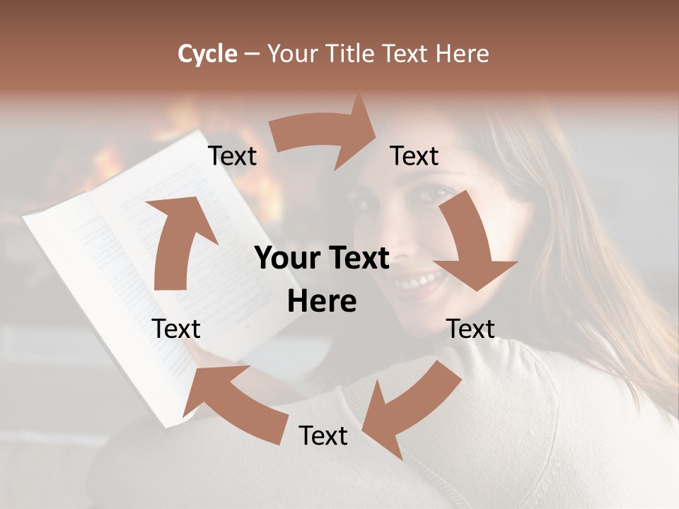 Brunette Cheerful Quiet PowerPoint Template