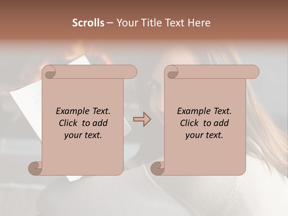 Brunette Cheerful Quiet PowerPoint Template