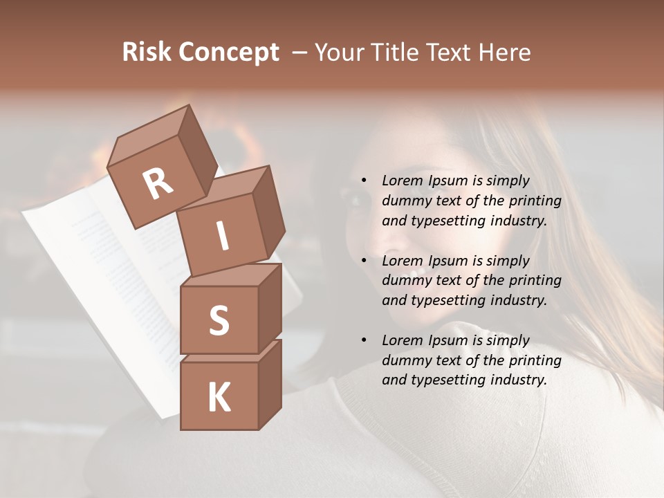 Brunette Cheerful Quiet PowerPoint Template