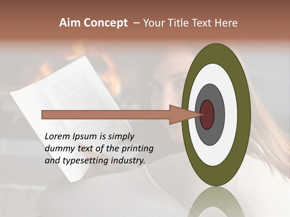 Brunette Cheerful Quiet PowerPoint Template