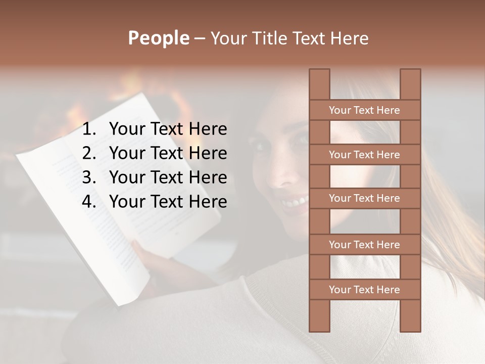 Brunette Cheerful Quiet PowerPoint Template