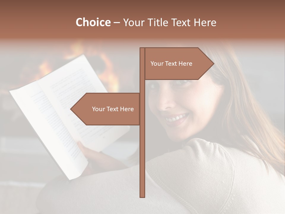 Brunette Cheerful Quiet PowerPoint Template