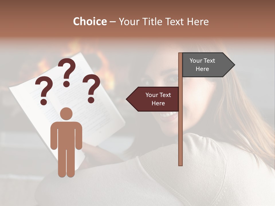 Brunette Cheerful Quiet PowerPoint Template