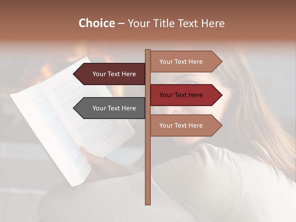 Brunette Cheerful Quiet PowerPoint Template