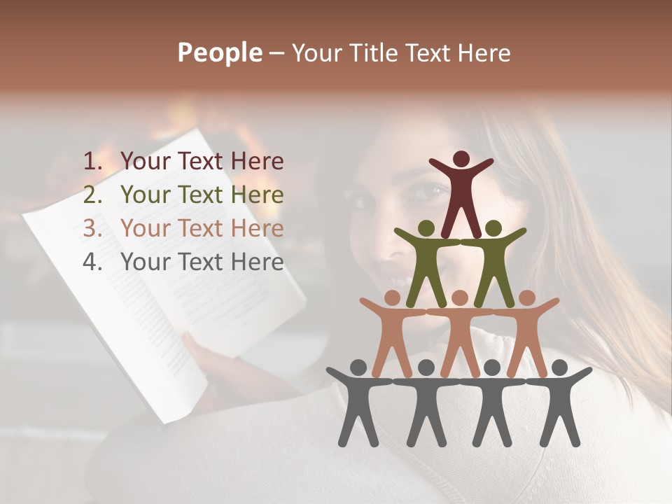 Brunette Cheerful Quiet PowerPoint Template