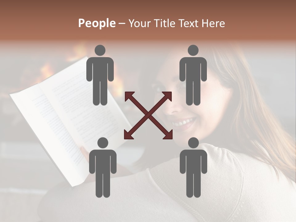 Brunette Cheerful Quiet PowerPoint Template